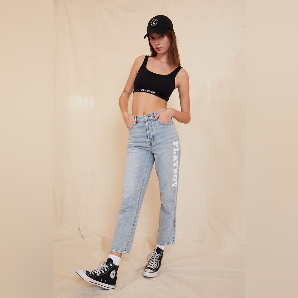 Playboy by PacSun Light Blue High Waisted Straight Leg Jeans size 26 - Picture 17 of 17